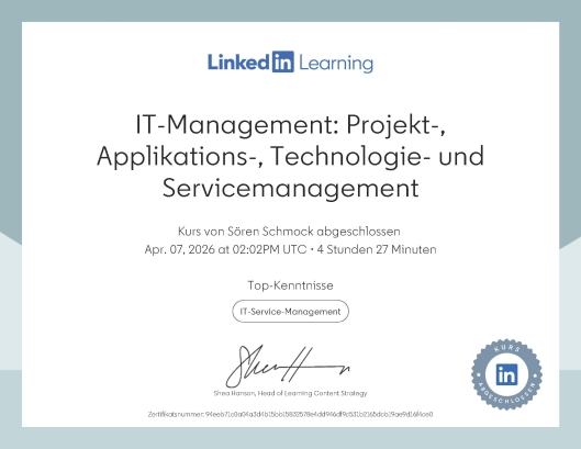 IT-Management: Projekt-, Applikations-, Technologie- und Servicemanagement